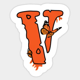 juice wrld x vlone butterfly Sticker